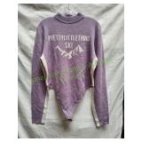 PLT Ski Purple Wool Knitted Bodysuit, Sz XL PLT Ski Purple Wool Knitted Bodysuit, Sz XL