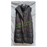 Black Long Sleeveless Jacket, Sz XL Black Long Sleeveless Jacket, Sz XL