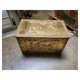 Vtg Lombard Brass Coal / Kindling Box