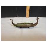 Vtg Brass Viking Longship Replica