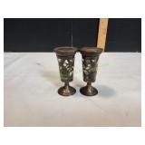(2) Vtg Mexican Silver Mini Goblets