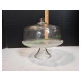 Glass Pedestal Cake Platter w/ Dome Lid