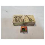 Elephant & Giraffe Trinket Box w/ Lid