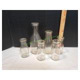 Vintage Glass Milk Bottles