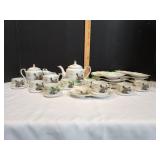 Vtg Japanese Kutani Tashiro Eggshell Tea/Snack Set