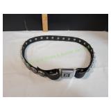 Vtg Hipping Black Belt w/ Bottle Caps & Car