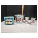 Coors Light Bucket w/ Made to Chill Cups & More