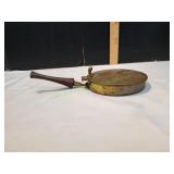 Vtg Brass & Wood Silent Butler