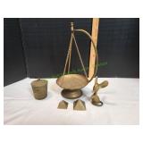 Brass Scale w/ Brass Mouse, Pyramids & More