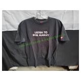 Vtg Listen to Bob Marley T-Shirt, Sz Medium