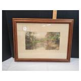 Framed October on the River by Wallace Nutting