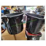 (2) Black Mainstays 17-Gallon Robe-Handled Tubs