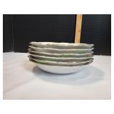 (6)Bristol Rose Point Fine China Bowls