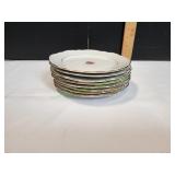 (8)Bristol Rose Point Fine China Bread Plates