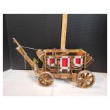 Vtg Western Stagecoach Table Lamp