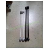 (4) Adjustable Curtain Rods