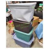 (4) Storage Totes w/ Lids