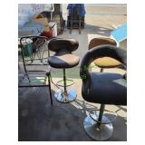 (3) Bar Stools w/ (1) Metal Arm Chair