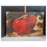 35x23 Red Skirt Wall Art