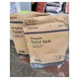 Elongated Toilet Seat, White Recycled Wood