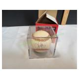 Signed Baseball in Display Case Signed Baseball in Display Case