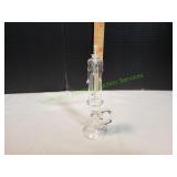 Vtg Clear Glass Oil Burning Decorative Candlestick Vtg Clear Glass Oil Burning Decorative Candlestick
