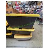 (3) Storage Totes w/ Lids (3) Storage Totes w/ Lids