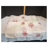 (2) The Company Store White & Red Tablecloths (2) The Company Store White & Red Tablecloths