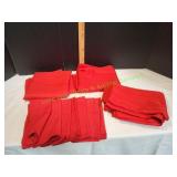 (3) Red Tablecloths w/ (8) Matching Napkins (3) Red Tablecloths w/ (8) Matching Napkins