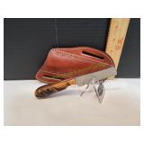 Handmade Custom Bull Cutter Knife w/Leather Sheath Handmade Custom Bull Cutter Knife w/Leather Sheath