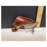 Handmade Custom Skinner Knife w/Leather Sheath Handmade Custom Skinner Knife w/Leather Sheath