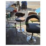 (3) Bar Stools w/ (1) Metal Arm Chair (3) Bar Stools w/ (1) Metal Arm Chair