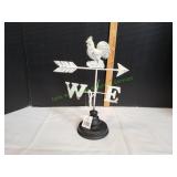 Distressed White Chicken Weather Vane Distressed White Chicken Weather Vane
