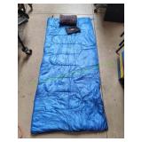 Blue Sleeping Bag w/ Portable Camping Pillow Blue Sleeping Bag w/ Portable Camping Pillow