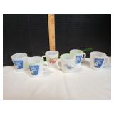 (6) Vtg Conrail Milk Glass Mugs (6) Vtg Conrail Milk Glass Mugs