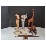 African Animal Figures w/ Trinket Boxes African Animal Figures w/ Trinket Boxes
