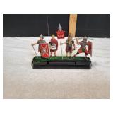 Blue Box Metal Red Roman Soldiers w/ Stand Holder