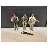 (3) GI Joe Action Figures w/ Weapons