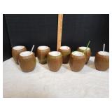 (8) Cool Gear Coconut Chiller Cups w/ Lids, 16oz