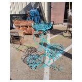 Teal 3-Tier Plant Stand