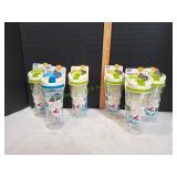 (6) Cool Gear Aqua Burst Water Bottles