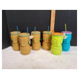 (6) Cool Gear 16oz Tiki Tumblers