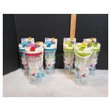 (6) Cool Gear Aqua Burst Water Bottles