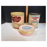 (3) Vtg Tin Cans