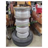 2008 Jeep Wrangler Stock Rims w/ Spare Tire