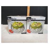 (2) Dips On Ice Acrylic Dip Bowl Nest