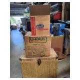 (2) Boxes of Household Merchandise w/ Trunk