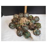 Lot of 15+ Vtg 3" Blown Glass Fishing Floats