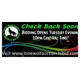 Auction Set to Open Tuesday at 10pm