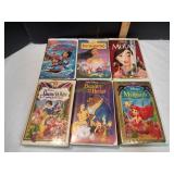 (6) Vtg Disney VHS Movies